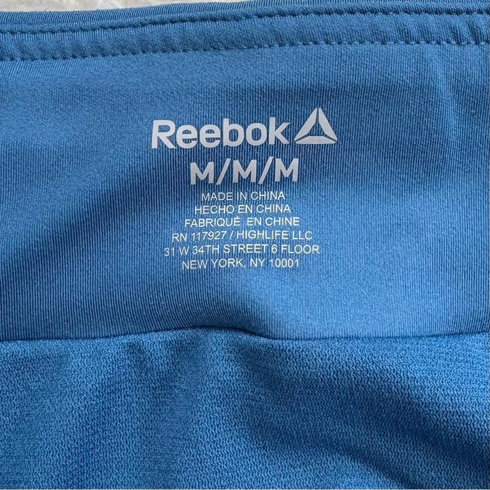 REEBOK Blue Athletic Running Shorts Women’s Medium Drawstring Lined - Picture 3 of 8